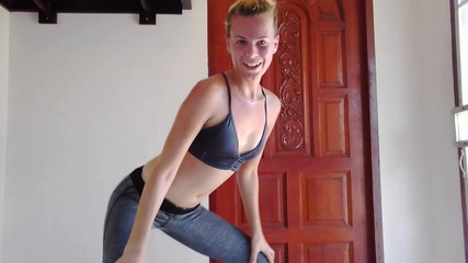 MissAnja_FH: Antrenament ultra transpirat, dans+2 orgasme