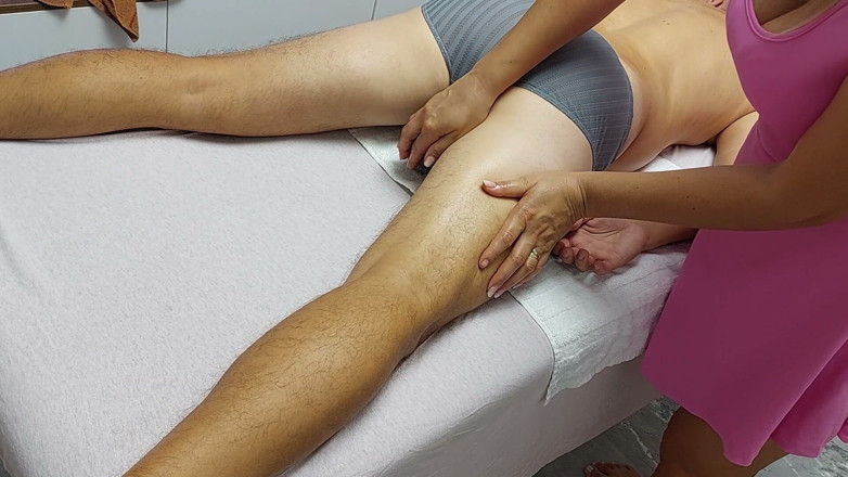CoupleForFun2023: Cumshot Surprise During Massage! Blonde Masseuse with Big Boobs Made...