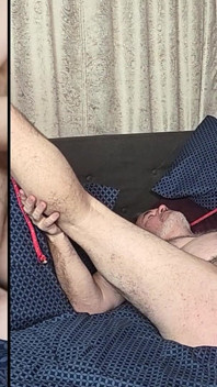 Bound Vibrator Prostate Massage and Hand Job