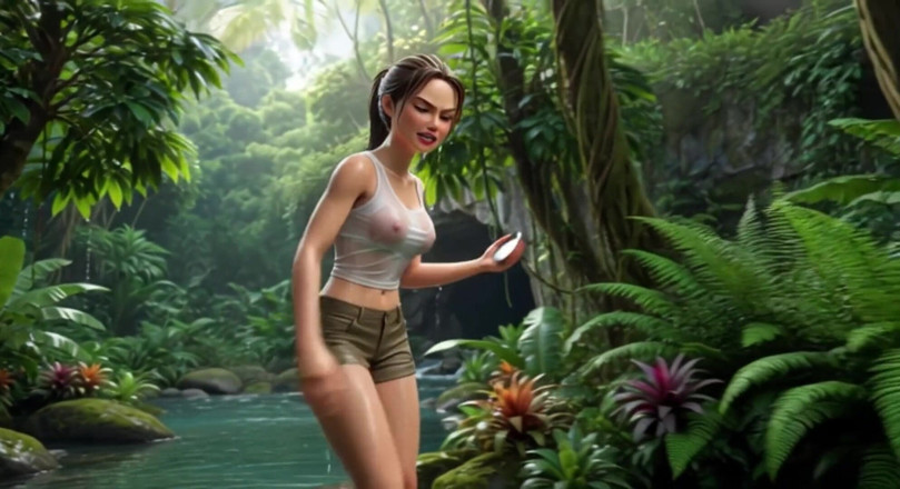 My night collection: Lara croft menemukan harta karun Amazon dan merangkul roh leluhur...