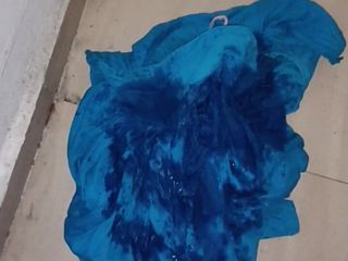 Satin and silky: Mijando no traje de enfermeira Salwar no vestiário (33)