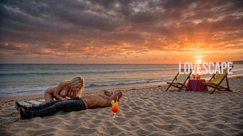 Lovescape: Loira chupa pau na praia (ai)