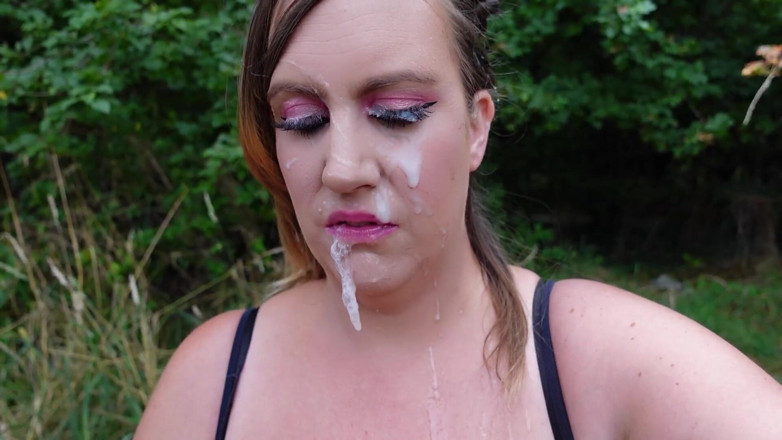 CumslutJayne: Outdoor BJ with Cum Walk - British Big Tits MILF