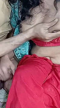 Stepsister Masturbates Bigcock with Hot Moaning in Hindi While Stepbrother Fondles Her Long Nippled Tits