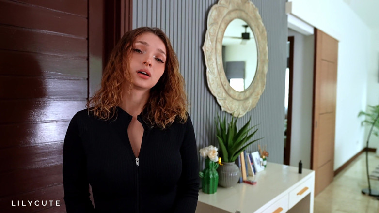 Lily Cute: Delivery Girl Drops the Package Pays with Her Ass!
