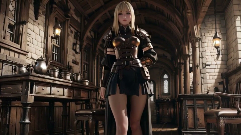 Seraphina Vale: ¡El despertar privado de la rubia! Arrodillada en el patio...