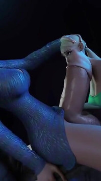 3D Futa Blowjob Big Dick Shemale Animation