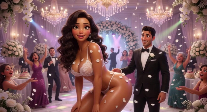My night collection: Un mari cocu laisse tous les invités toucher sa mariée à...