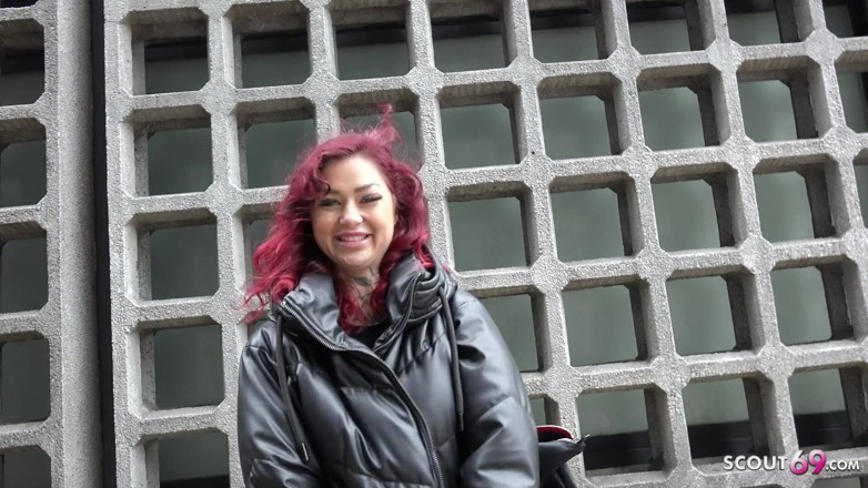 German Scout: Redhead teen Ria Red pickup and casting fuck in Berlin