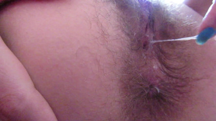 Cuteblonde666: Fingering my extreme hairy wet big clit pussy