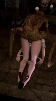괴물에게 따먹히는 3D 섹시한 아시아 와이프