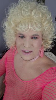 Kissing a Blonde Transvestite?