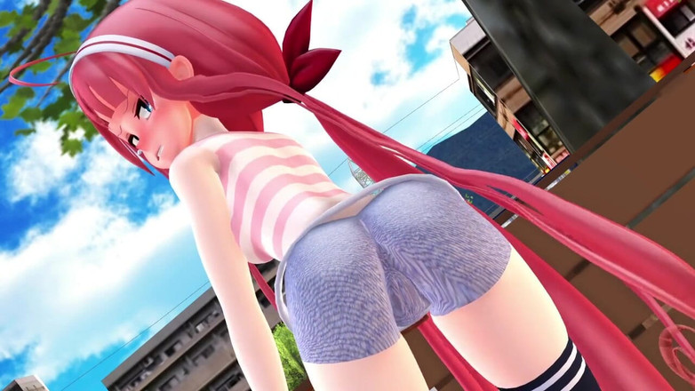 Velvixian: Публичная дрочка задницей (без звука)