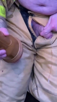 Firefighter Fleshlight Fun and Cum