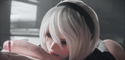 PixelAftDark: 2b Putting in Some Extra Work for That Creampie