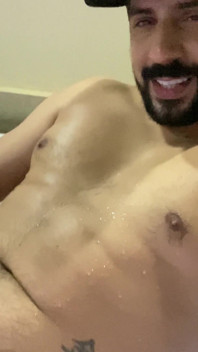 Cumming in the Hot Tub After Jerking off and Spreading Cum on the Belly