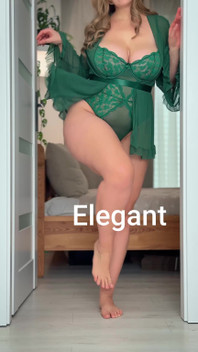 Amazing MILF in Green Sexy Lingerie