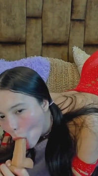 Sexy doggystyle blowjob