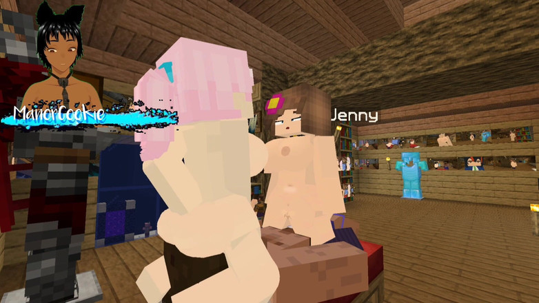 Manor Cookie: Minecraft Jenny Mod Fapcraft Jenny và Zoey đang ở đây để đụ và chơi ba...