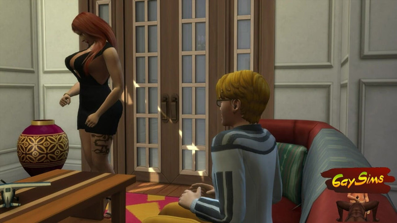 Dirty gay Sims: フェミニゼーションと夫がBBCの売春婦に