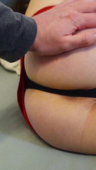 My Horny Wife Was Waiting for Me Wearing the Red Lingerie