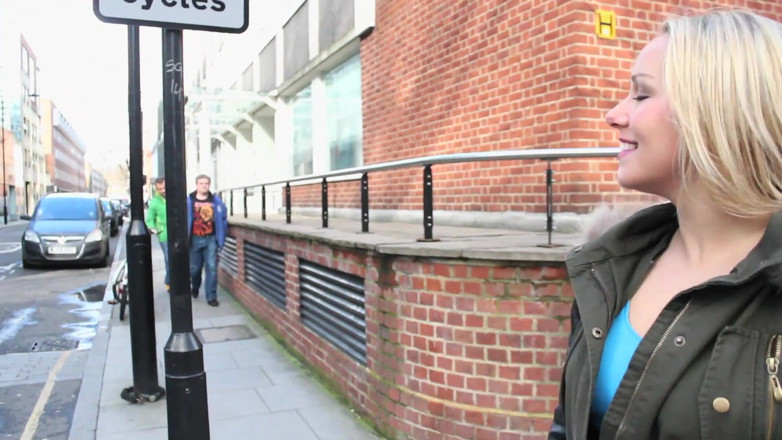 Kinky Porn Freaks: Ashley Rider walks on streets of downtown