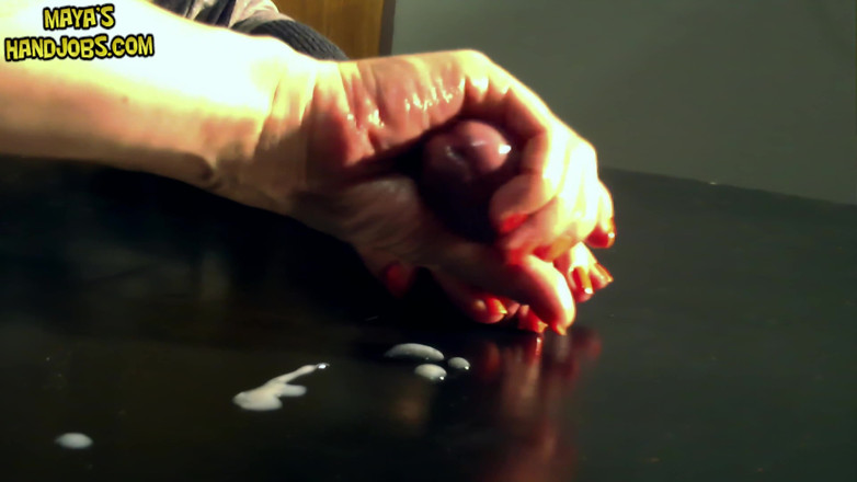 Mayashandjobs: 2 cumshots on cockboard
