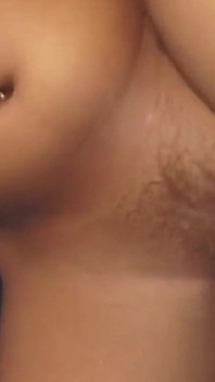 Brunette Beauty with Huge Saggy Tits Eating Cum From an Old Dick