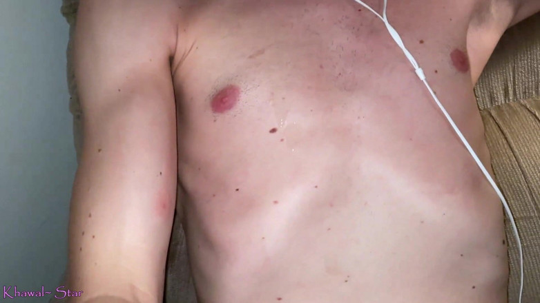 Khawal Star: Thin White Gooner Khawal Bates Edged Dick Nut on Pecs