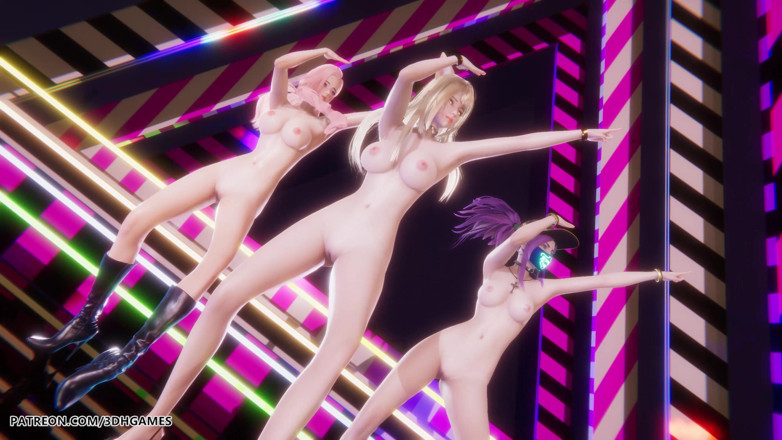 3D-Hentai Games: Mmd Babymonster - Hadi Vuralım! Ahri, Evelynn ve Akali League Of...