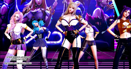 3D-Hentai Games: Gfriend - Glass bead Ahri, Akali, Seraphine, Kaisa, Gwen sexy Kpop...