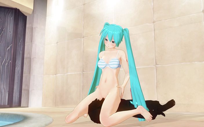 H3DC: 3D Hentai Miku ottiene orgasmo cunnilingus