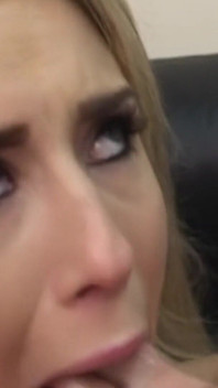 Blonde Slut Drooling Thick Cum Load Everywhere