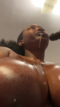 Busty Ebony Titsjob Dildo Part 2
