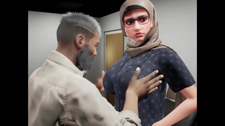 Denis animation: Muslim Hijab Girl Hard Fucked in Her Asshole