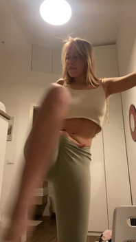 Playful Hand in Shorts Stroking Pussy