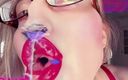 FinDom Goaldigger: Lápiz labial rojo para mariquita