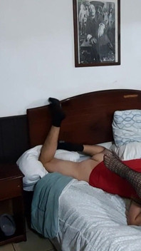 다른 사람과 섹스하는 남편에게 녹음된 뚱뚱한 마누라, 슬로우 모션으로 팬들을 위한