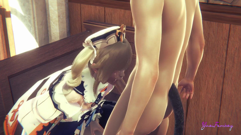 Yaoitube: Genshin impatto Yaoi - Barbara femboy potrebbe ingoiare tutto quel latte?