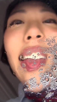 Face-lick Idol POV - Yua Nanami Smears Her Tongue Against the Lens, Thick Spit Trailing as She Pins You in Place with Her Eyes