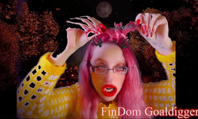 FinDom Goaldigger: Transformace halloweenské dekorace