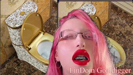 FinDom Goaldigger: Transformación de sirviente limpiadora de inodoro!