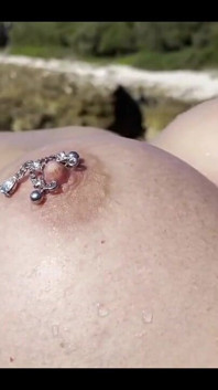 On the Beach... and My Piercing Nipples