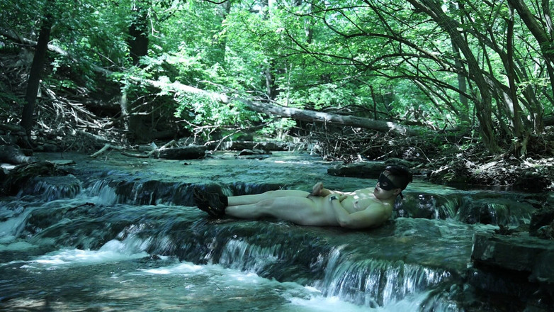 barenakedboy: Flexing by the Waterfall, Trying to Sneak a Little Private...