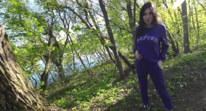 Liza Virgin: Sex in the Forest with Hot MILF