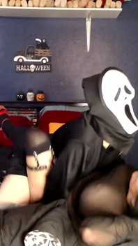 Lesbian halloween muka hantu halloween