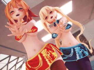 Mmd anime girls: Mmd r-18 аніме дівчата, сексуальний танцювальний кліп 304