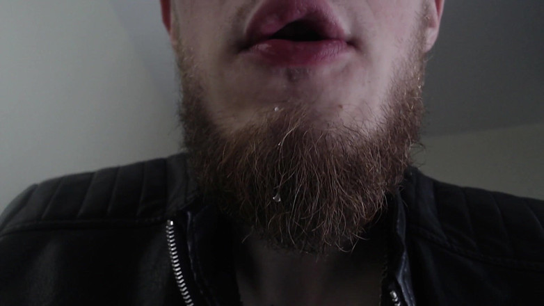 Hunky time: Master in the Leather Jacket Is Drooling