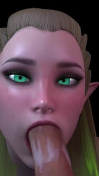 Roztomilá elfka wood POV kouří na kolenou | 3D porno