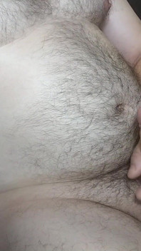 I'm Masturbating and Cum to My Hairy Belly